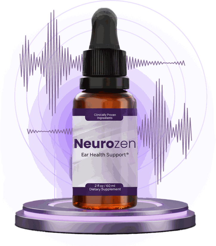 Neurozen liquid ear health supplement dropper bottle